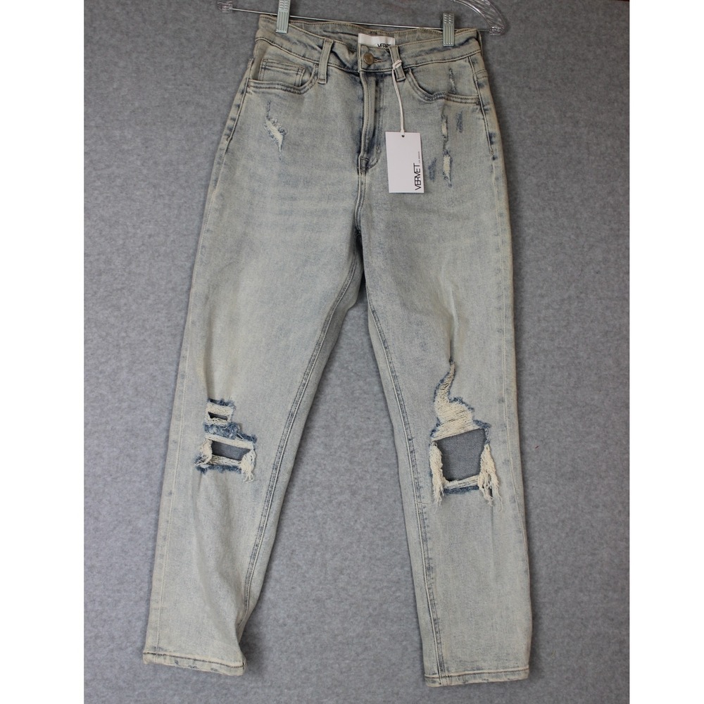 Vervet by Flying Monkey Millie Mom Jeans‎ Light Wash Size 26 NWT